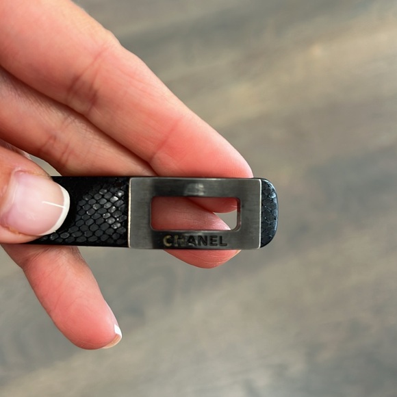 Chanel Snakeskin Leather Bracelet - Picture 5 of 6